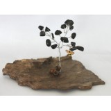 Black Agate Tree of Life 15 Chip  Double Wire 